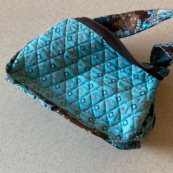 Vera Bradley Java Blue Small Shoulder Bag Made in USA - Picture 12 of 15
